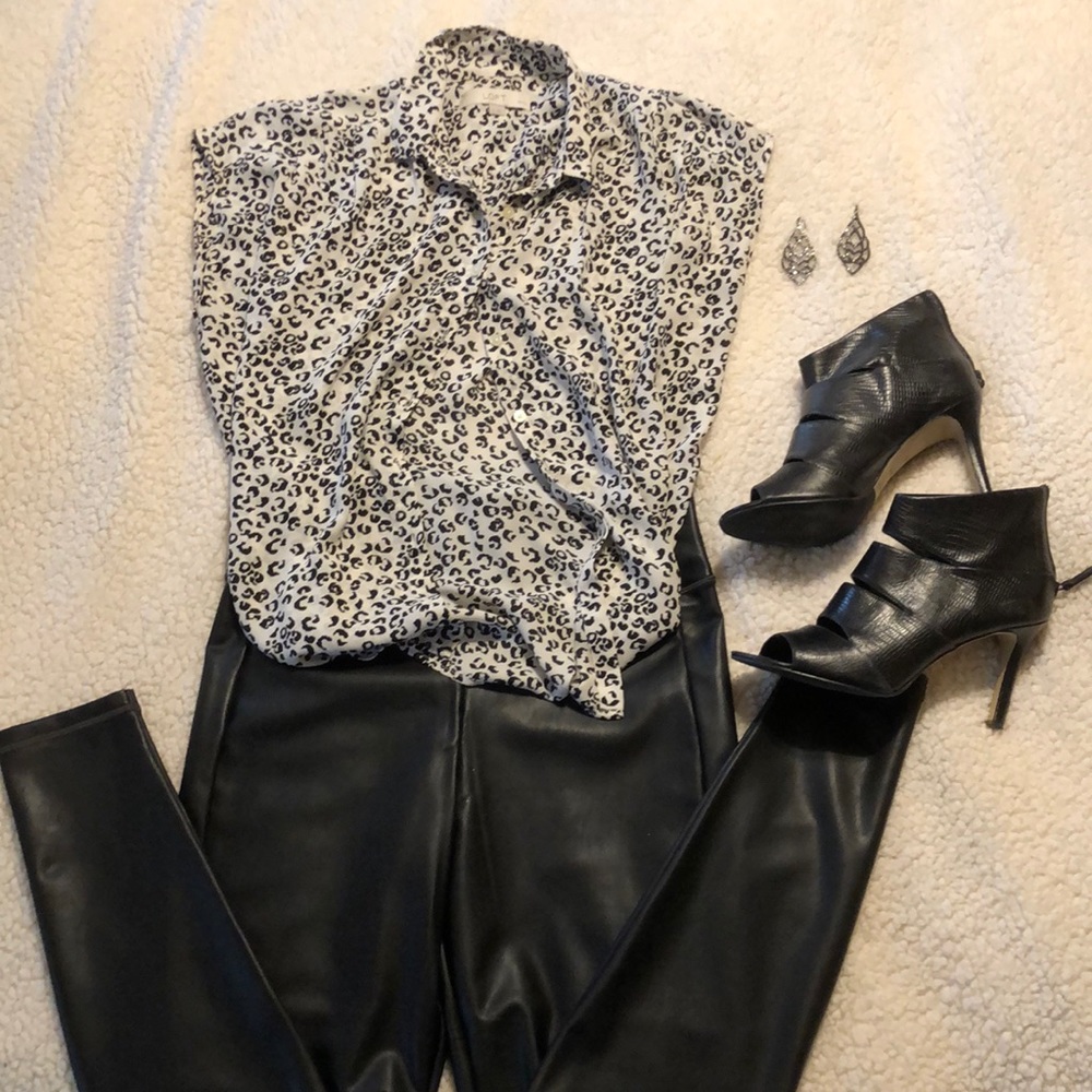 Athleta faux leather leggings